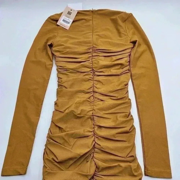 Tiger Mist Womens Size XS Mustard Yellow Bodycon Dress - Picture 13 of 13